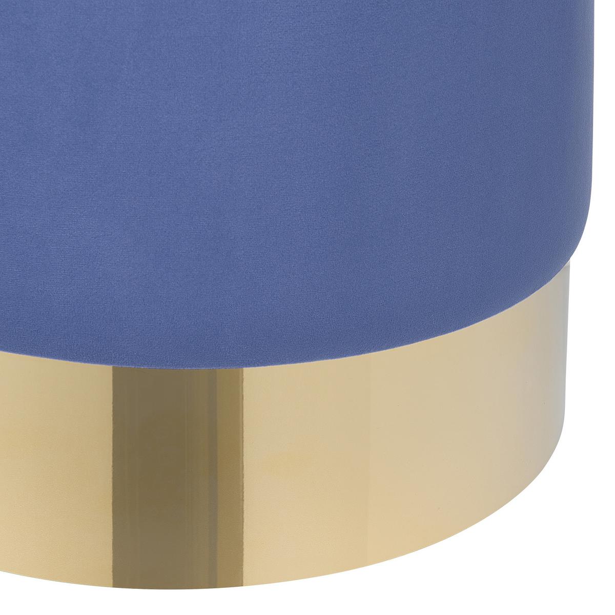 POUF Sophia 39/39/40 cm - Blau, Textil (39/40/39cm) - Beliani