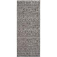 TEPPICH Flachgewebe LANGAU in Silber, mit Ethno-Streifen, 80 x 250 cm - Silberfarben, Textil (80/250cm) - KADIMA DESIGN