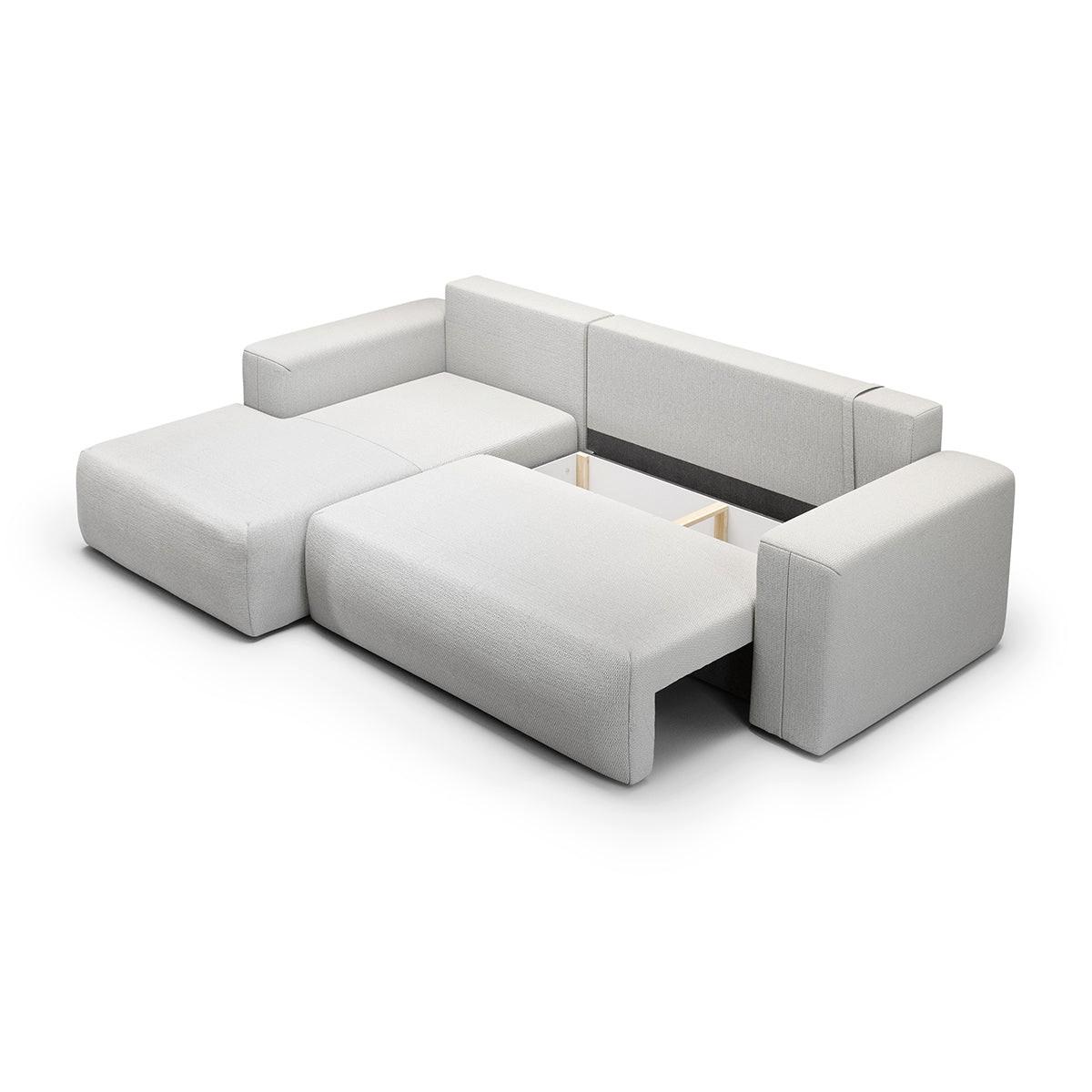ECKSOFA Bliss 3 Sitzplätze Hellgrau - Grau, Holz (268/163cm) - Petits-meubles