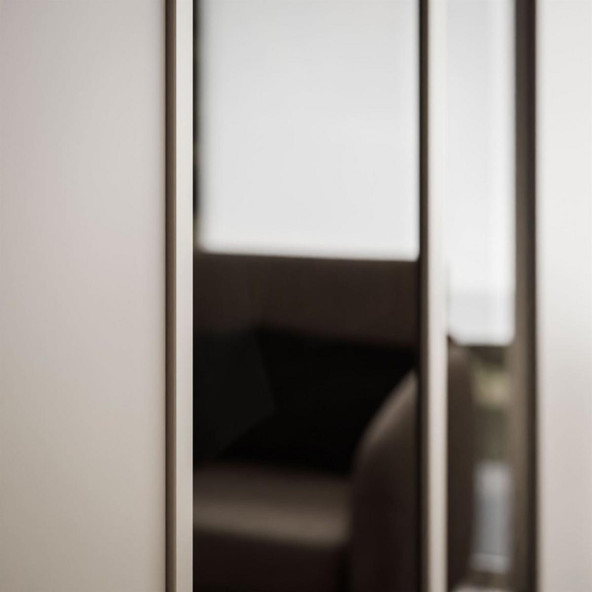 VIERTÜRIGER Schrank ATRIUM II mit Glasfront - Kaschmir, Holzwerkstoff (200/210/57cm) - Lookway