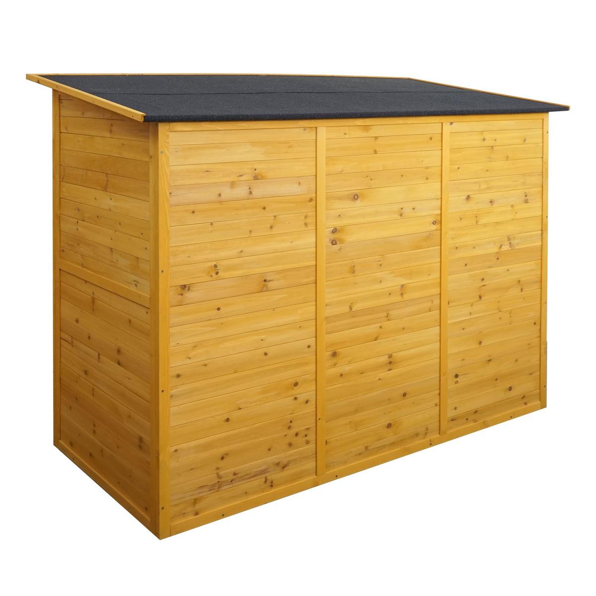 1ER-FAHRRADGARAGE Braun - Braun, Holz (184/152/98cm) - MCW