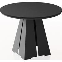 ESSTISCH Kova runder ausziehbarer, Schwarz 100-180/100/76 cm - Schwarz, Holzwerkstoff/Metall (100/176/76cm) - WFL GROUP