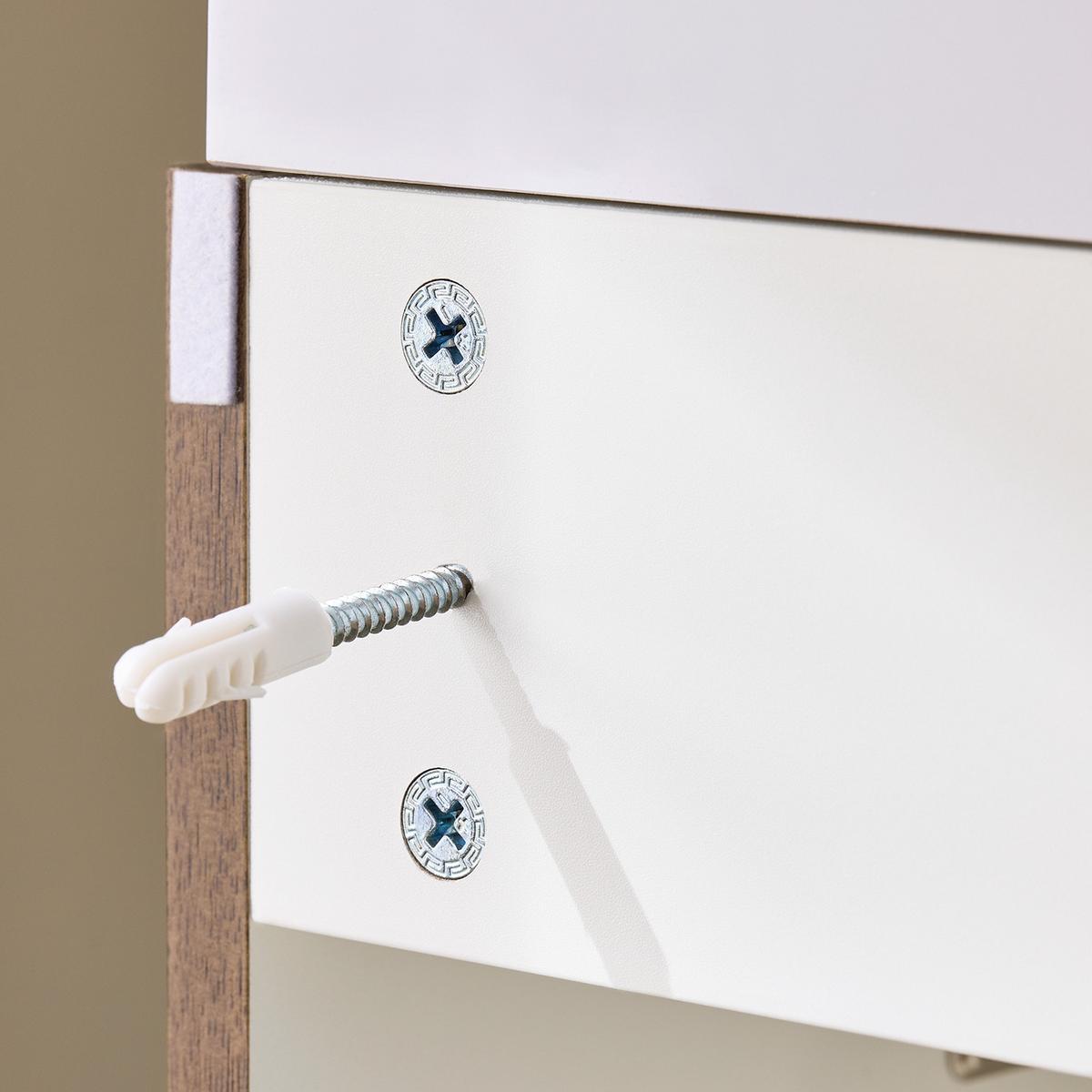WASCHBECKENUNTERSCHRANK Natur - Weiß/Naturfarben, Keramik/Holzwerkstoff (40/56/22cm) - SoBuy