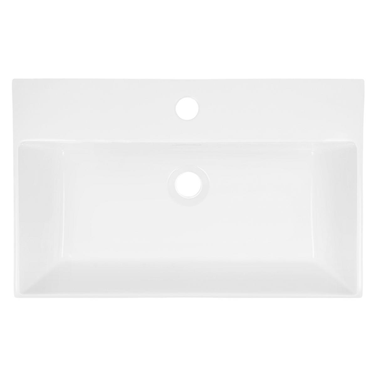 WASCHBECKEN - Weiß, Keramik (36.5/13/60.5cm) - ECD-Germany