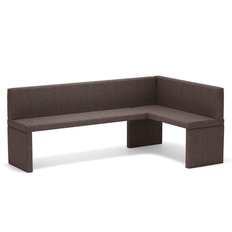 ECKBANK rechts OWEN Webstoff, 128/168 cm Braun - Braun, Holz/Textil (128/168cm) - Idohome