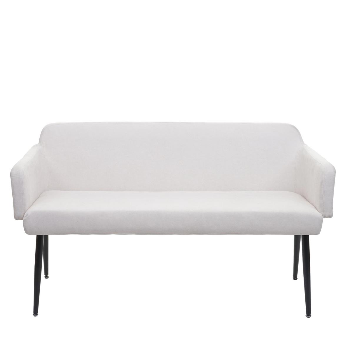 SITZBANK Cremeweiß, Schwarz - Schwarz/Weiß, Textil (133/77/56cm) - MCW