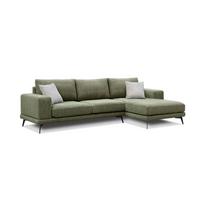 ECKSOFA MEDIOLANE 4-Sitzer, olivgrün - Olivgrün, Holzwerkstoff/Textil (282/219cm) - Wozimo