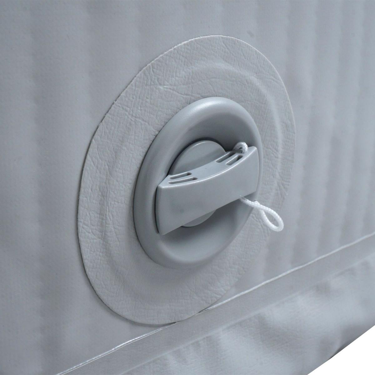 ERSATZ-WHIRLPOOL eckig Grau - Grau, Textil (180/67/180cm) - MCW
