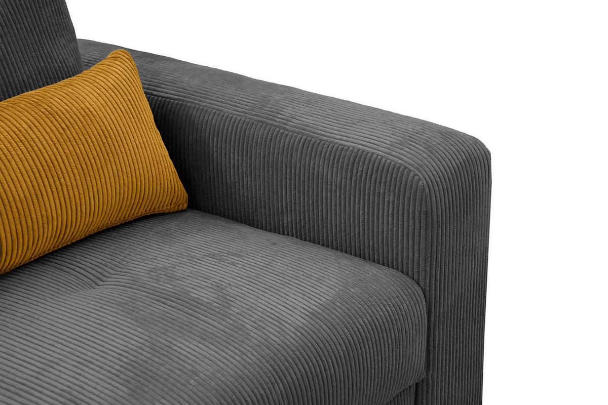 SESSEL OLI in Cordstoff dunkelgrau - Dunkelgrau, Holz/Textil (130/91/108cm) - Wozimo