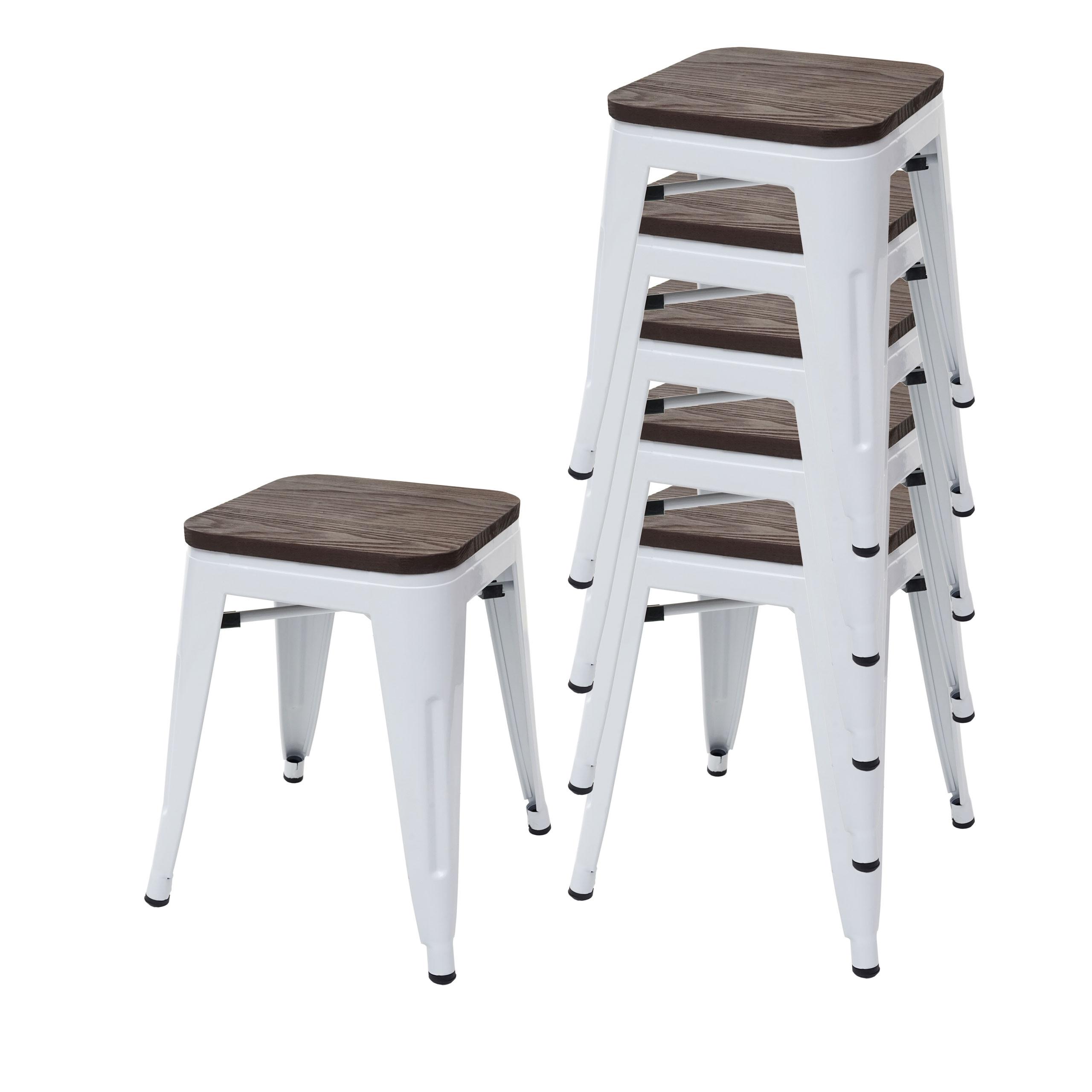 HOCKER HOLZ-SITZFLÄCHE Weiß - Weiß, Holz (39/45/39cm) - MCW