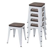 HOCKER HOLZ-SITZFLÄCHE Weiß - Weiß, Holz (39/45/39cm) - MCW