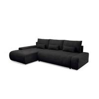 ECKSOFA Ivana 3 Sitzplätze Schwarz - Schwarz, Holz (265/172cm) - Petits-meubles