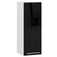 HÄNGESCHRANK Weiß, Schwarz Glanz 72/30/30 - Schwarz Hochglanz, Holzwerkstoff (30/72/30cm) - RAUMHIRSCH FURNITURE