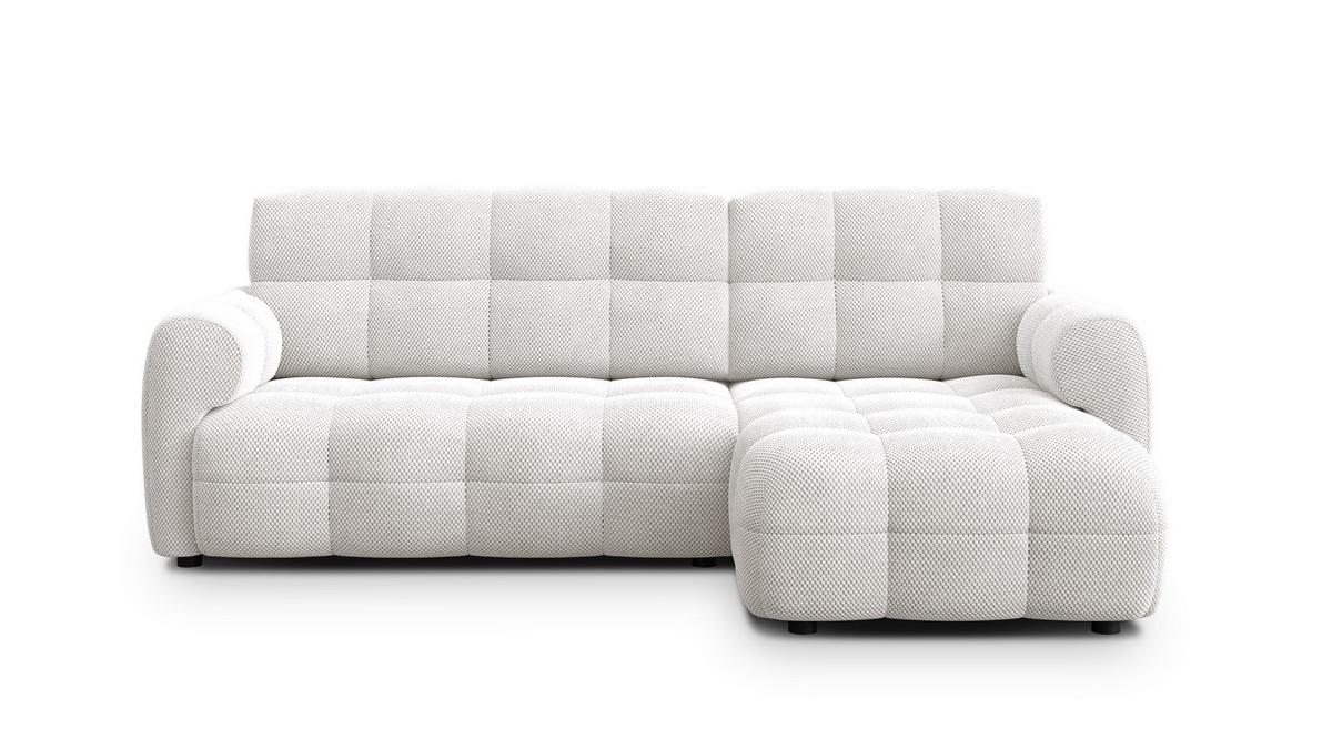 ECKSOFA MELLOW 3-Sitzer, creme - Creme/Schwarz, Holz/Textil (232/156cm) - Wozimo