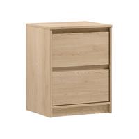 NACHTTISCH Mormanno 2S Eiche Cremona – klassisches Design im Holzdekor - Eichefarben, Holzwerkstoff (47/59.5/40cm) - AX Living