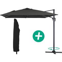 SONNENSCHIRM sun 4 Schwarz - Schwarz, Metall (400/300cm) - Habitat Garten