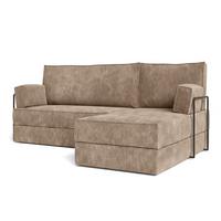 ECKSOFA NOTIA modulares Boneless Sofa mit Schlaffunktion Beige Kordstoff - Beige, Textil (200/120cm) - MASSENO