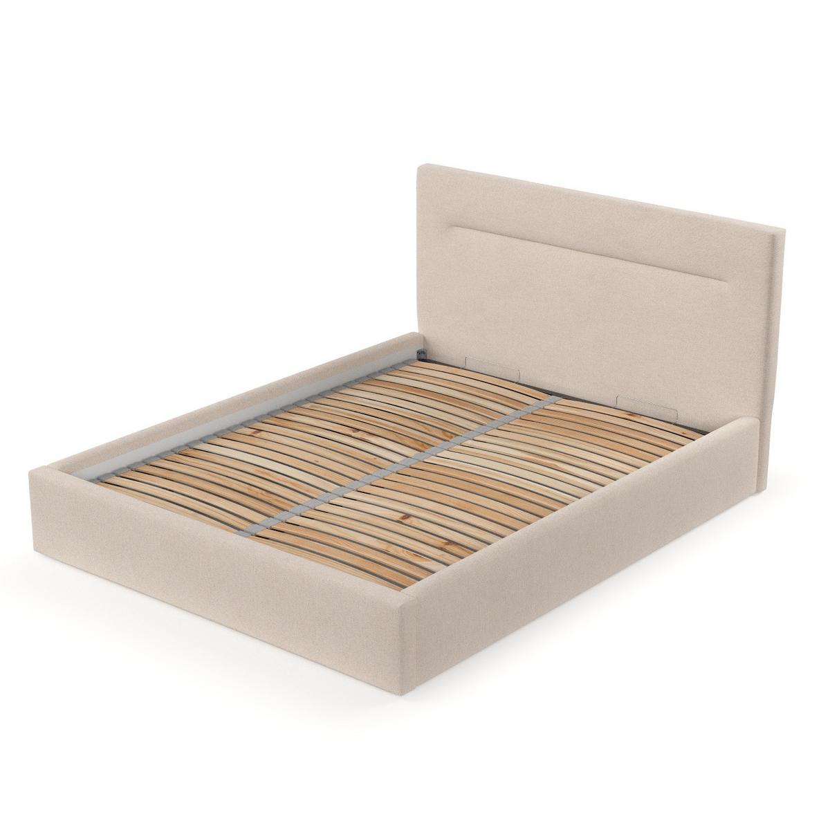 POLSTERBETT Liline 140/200 cm Beige im Asti Stoff - Beige/Schwarz, Holz/Holzwerkstoff (140/200cm) - AltaBeds