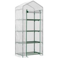 FOLIENGEWÄCHSHAUS, Weiß, PVC, Stahl - Weiß, Kunststoff (50/160/70cm) - Outsunny