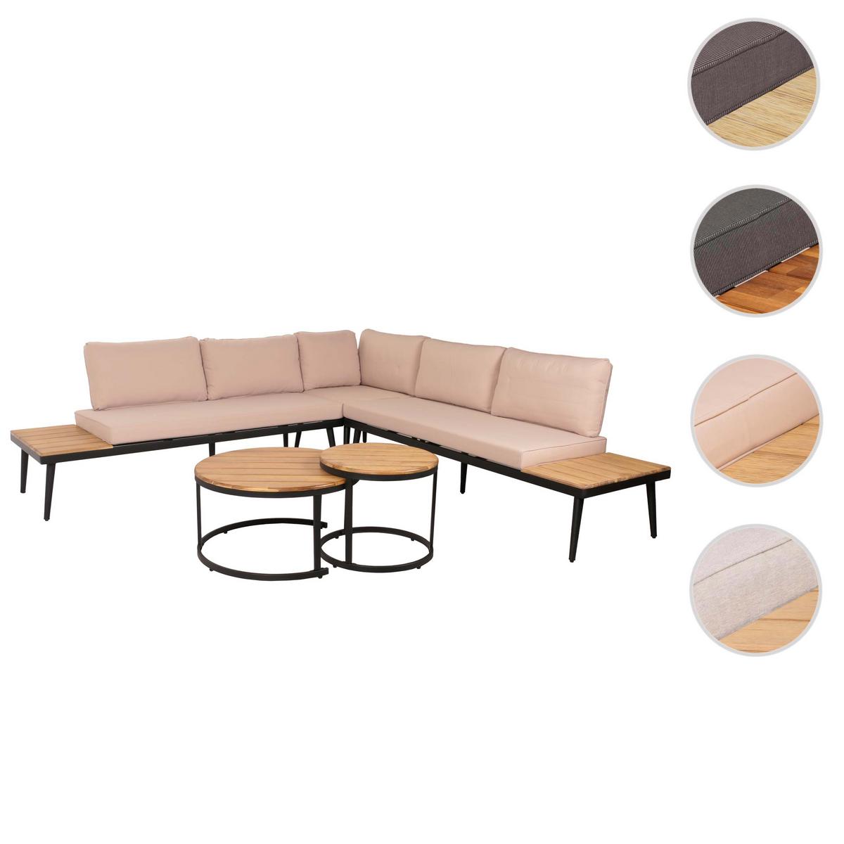 GARTEN-GARNITUR H54C Braun, Beige - Beige/Braun, Holz - MCW