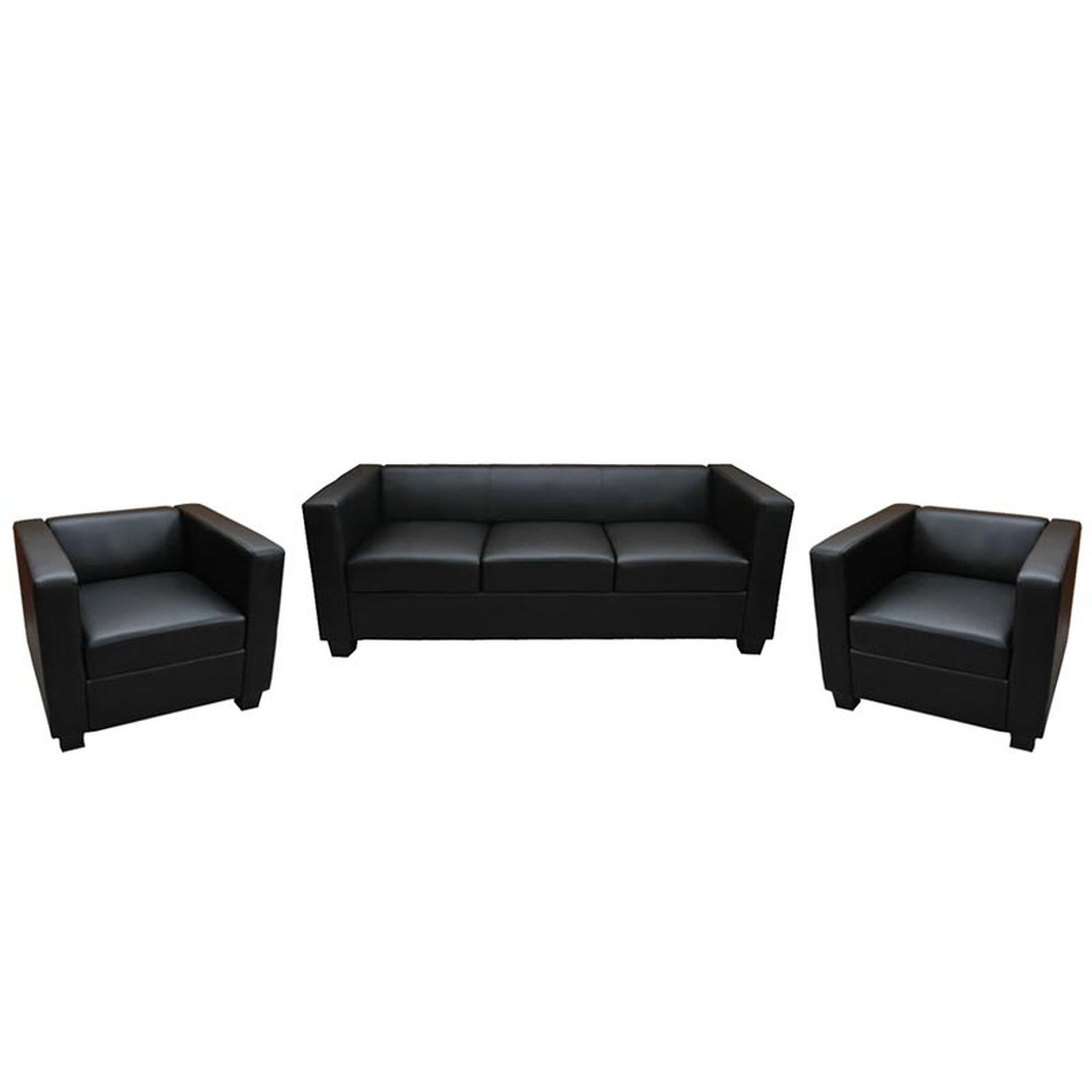SOFAGARNITUR Schwarz - Schwarz, Textil (450/70/200cm) - MCW