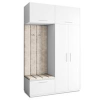 GARDEROBENSCHRANK REMA 150/240/60 cm Modern Weiß - Beige/Weiß, Holzwerkstoff (150/240/60cm) - MASSENO