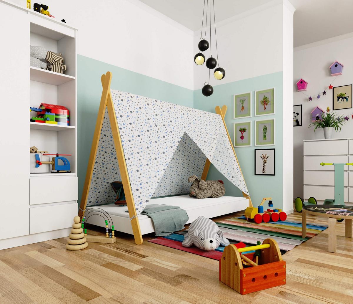 KINDERBETT Weiß 155/85/164 - Weiß, Holzwerkstoff (80/160cm) - RAUMHIRSCH FURNITURE