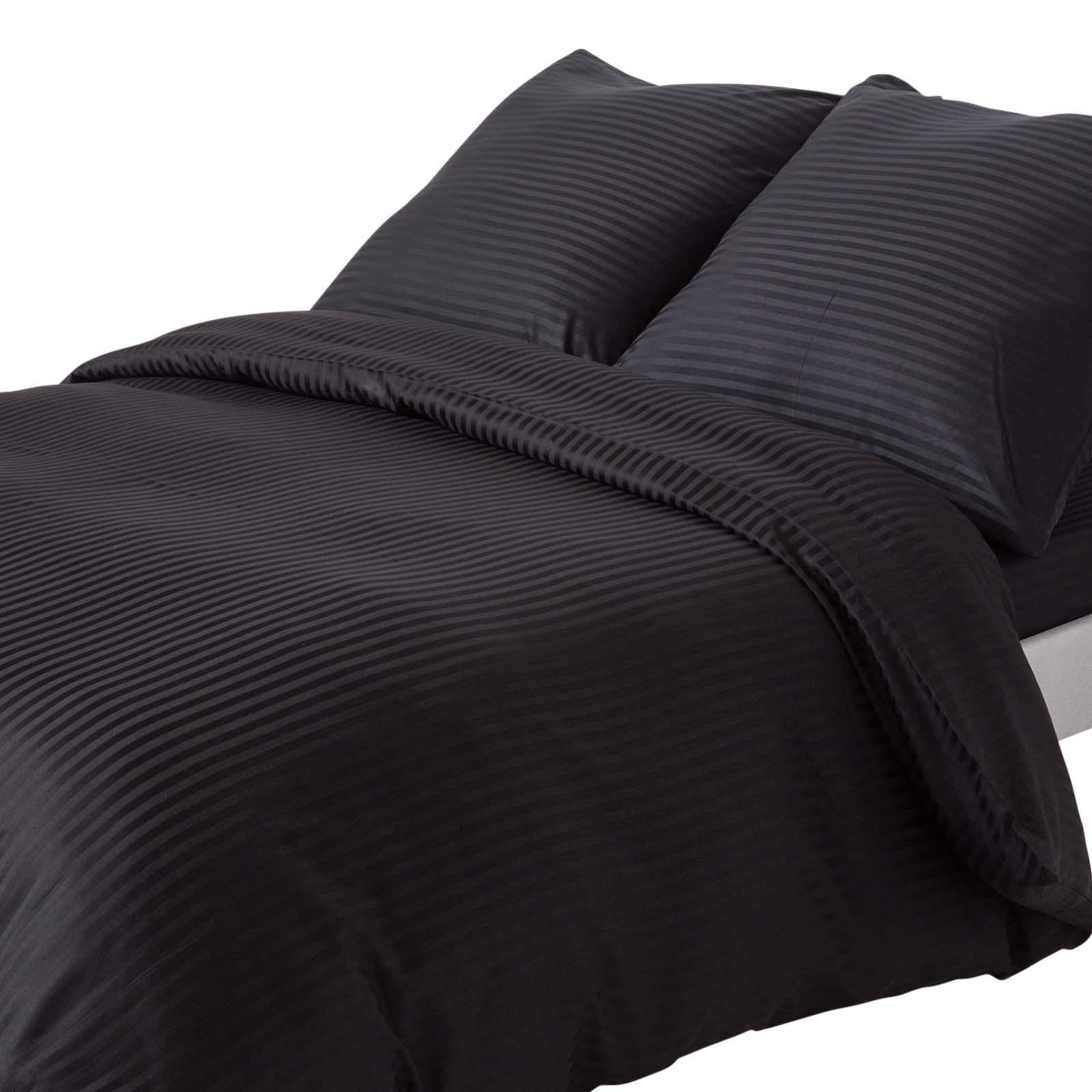 BETTWÄSCHE Damast Fadendichte 330 - Schwarz, Textil (155/220cm) - Homescapes