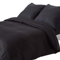 BETTWÄSCHE Damast Fadendichte 330 - Schwarz, Textil (155/220cm) - Homescapes