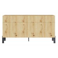 SIDEBOARD Telire 3-türig Artisan Eiche-Optik, 154 cm - Eichefarben/Beige, Holzwerkstoff/Metall (154/80.4/34cm) - Selsey