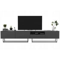 TV-LOWBOARD 2-er Set Enjoy Grau Matt Schublade mit Metallrahmen 120 cm - Schwarz/Grau, Holzwerkstoff/Metall (240/46/35cm) - Meble Lindner