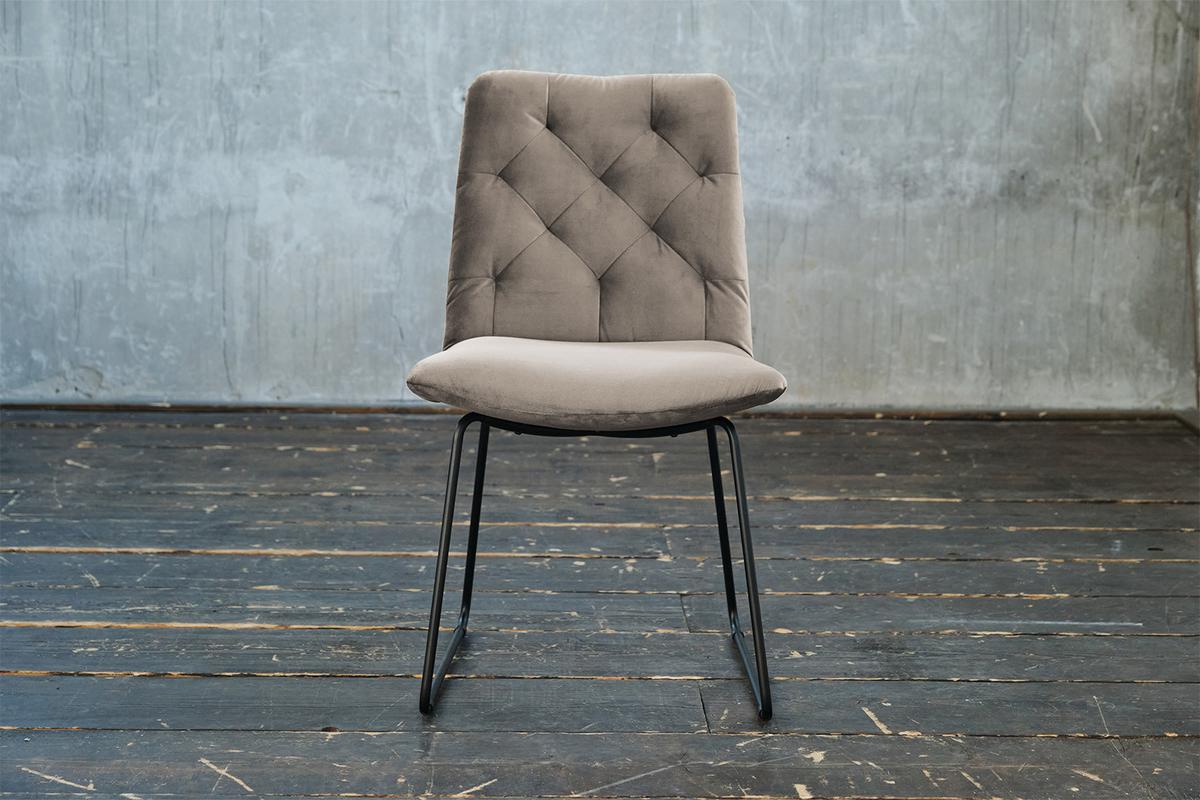 STUHL NEW CHARME Grau Velvet (1er-Set) - Hellgrau/Grau, Textil (52/87/66cm) - KAWOLA