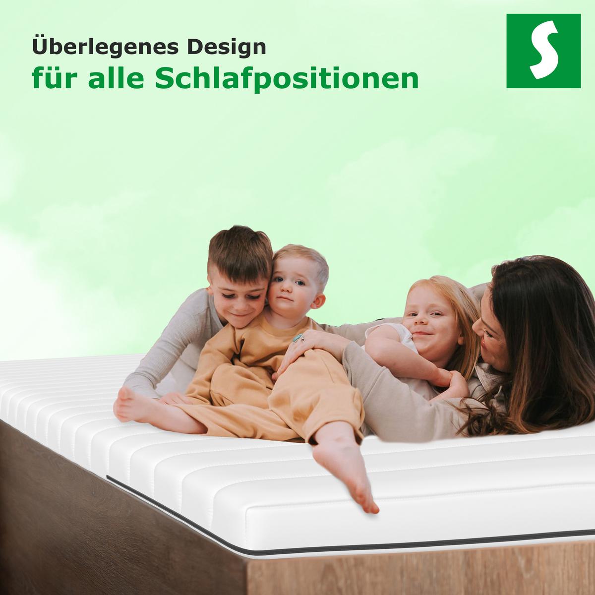 KALTSCHAUM-TOPPER – 100/200 cm, 11 cm Höhe - Weiß, Textil (100/200cm) - Schlaftroll