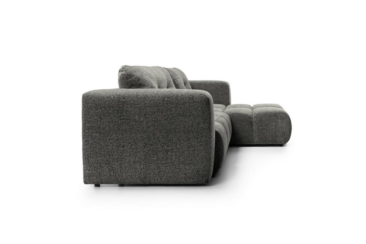 ECKSOFA ARTE 02 Grau Chenille mit Schlaffunktion - Grau, Holz (273/176cm) - MASSENO