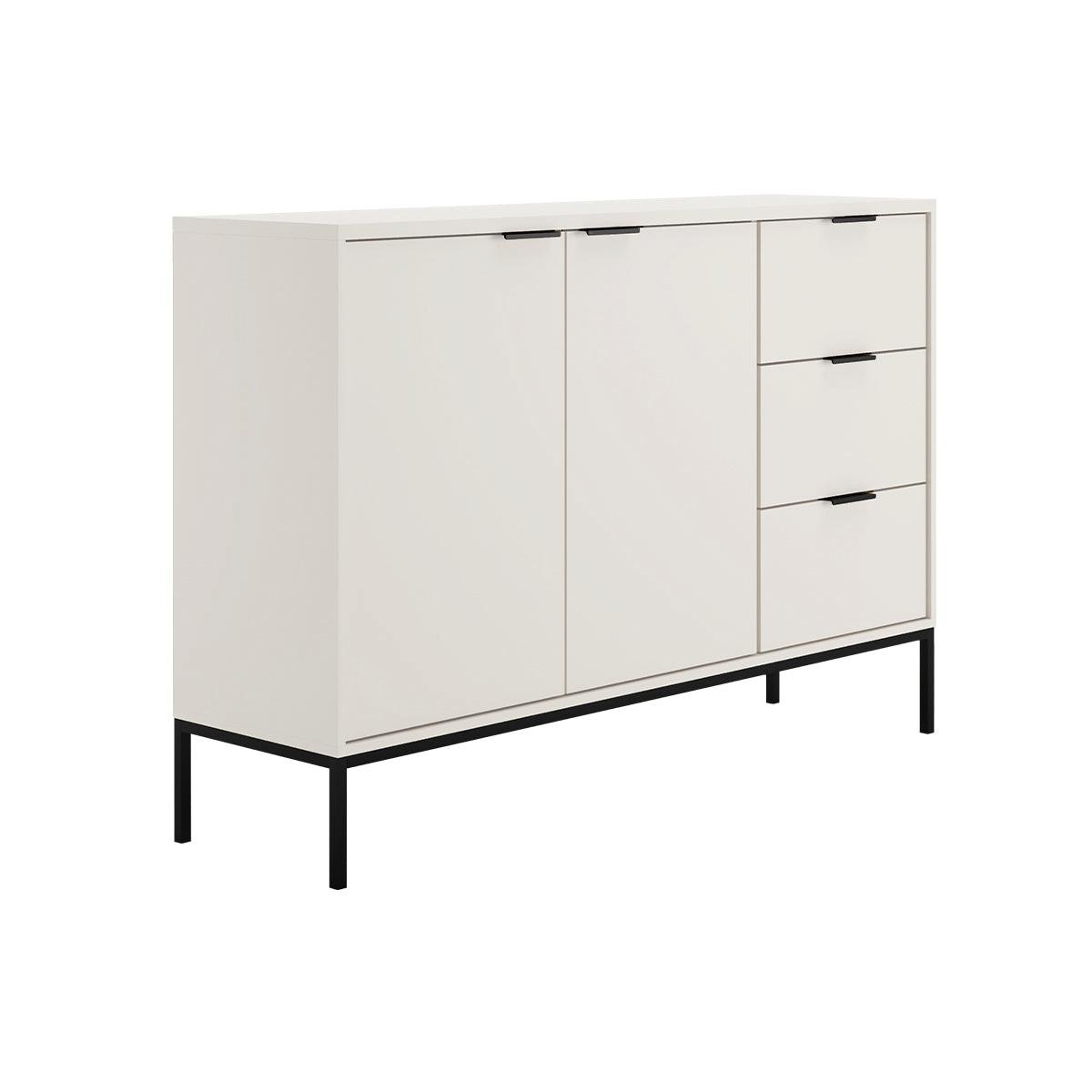 SIDEBOARD Seattle Weiß und Schwarz - Weiß, Holzwerkstoff (150/100.4/40cm) - Petits-meubles
