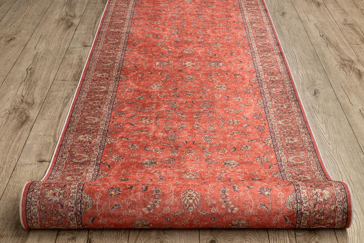 LÄUFER Antirutsch LOTUS 80/190 cm - Rot, Textil (80/190cm) - rugsX