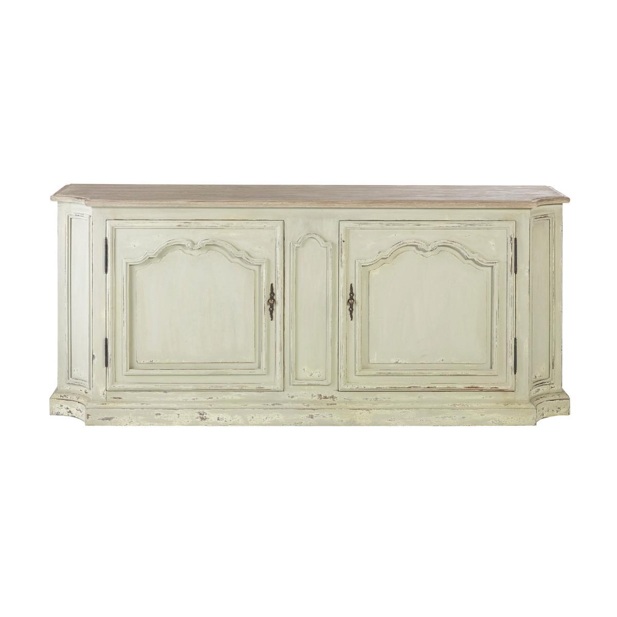 SIDEBOARD aus patiniertem Massivkiefernholz L195 cm - JOSEPHINE - Eschefarben, Holz (55/85/60cm) - Signature
