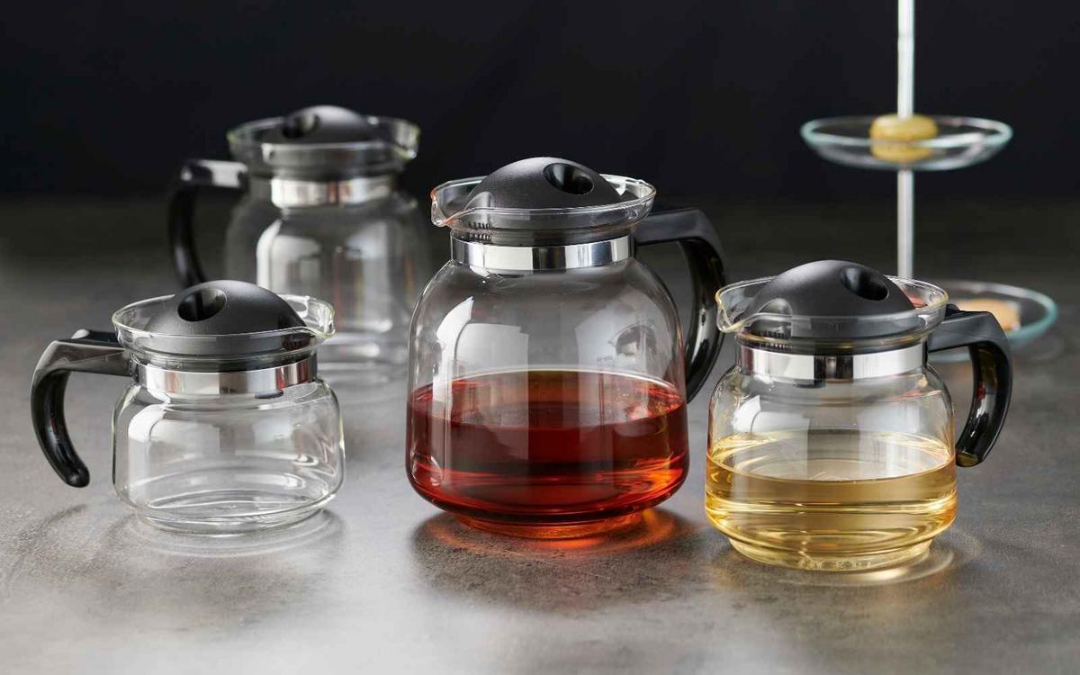 TEEKANNE MIT STÖVCHEN Ravenna transparent 800 ml 2er Set - Transparent, Glas/Metall (0.8L) - Ritzenhoff Breker