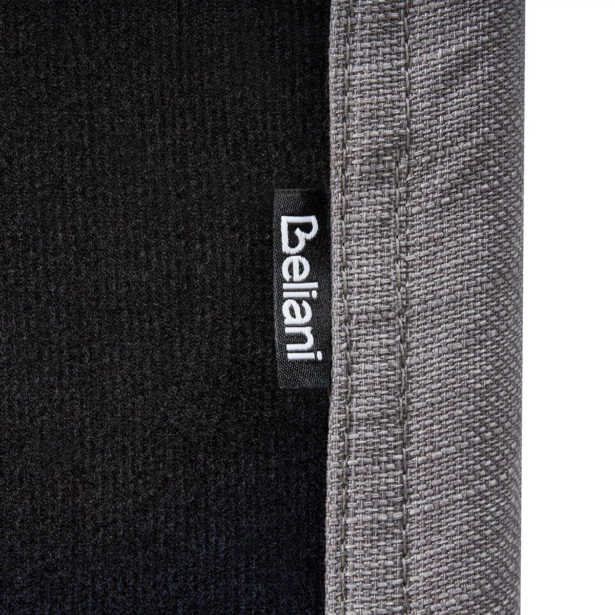 BETTRAHMENBEZUG 120/200 cm Hellgrau Fitou - Dunkelgrau, Textil (130/214cm) - Beliani