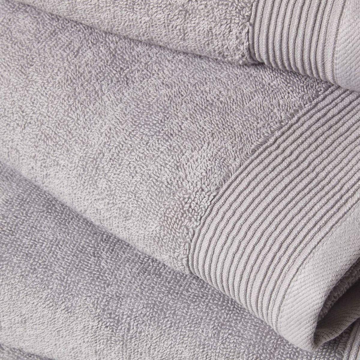 SEIFTUCH Excellence 2er-Set hellgrau 30/30 cm - Hellgrau, Textil (30/30cm) - Homescapes