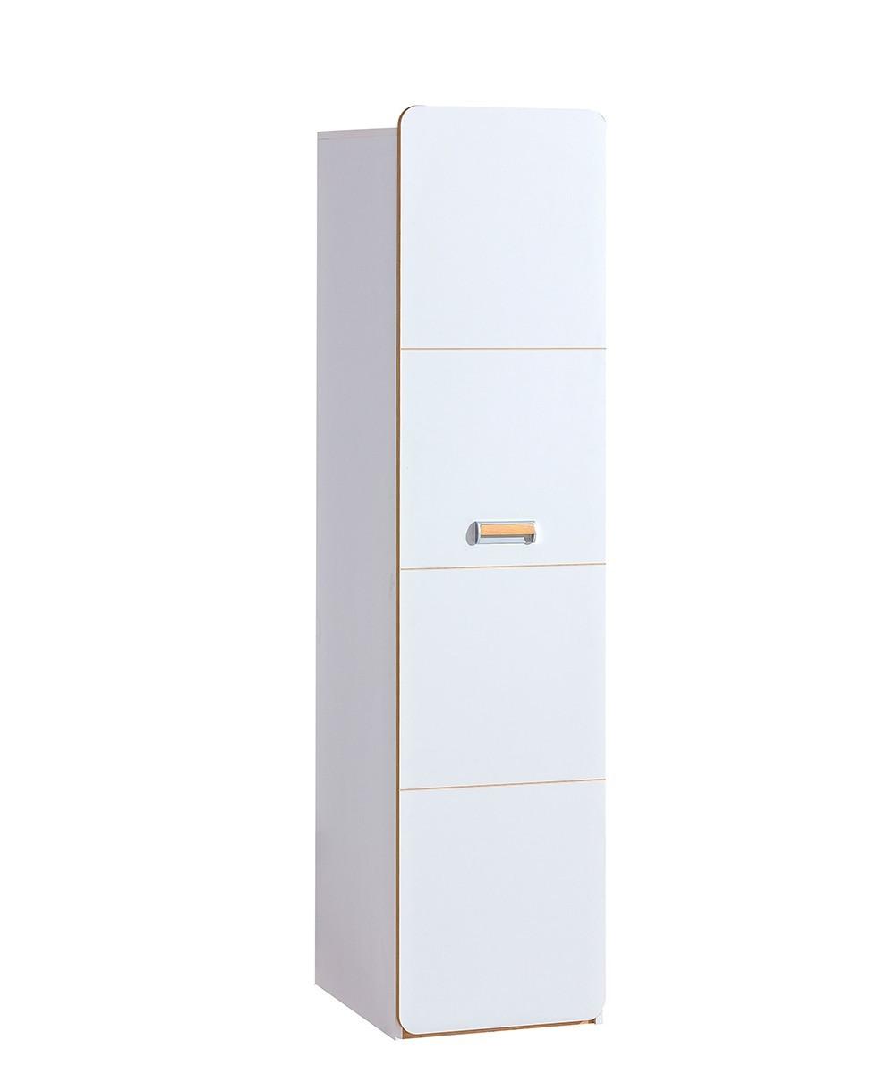 DREHTÜRENSCHRANK MANTI 45/182,6/49,7cm 1-türig Weiß - Eichefarben/Weiß, Holzwerkstoff (45/182.6/49.7cm) - MASSENO
