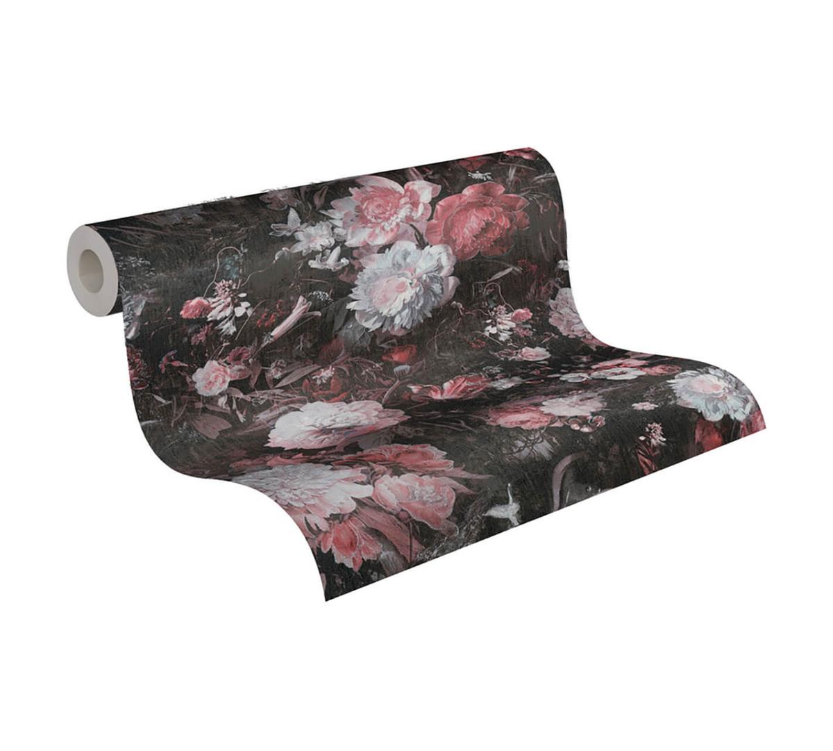 VLIESTAPETE Bunt 53/1005 cm - Schwarz, Textil (53/1cm) - KUNSTLOFT