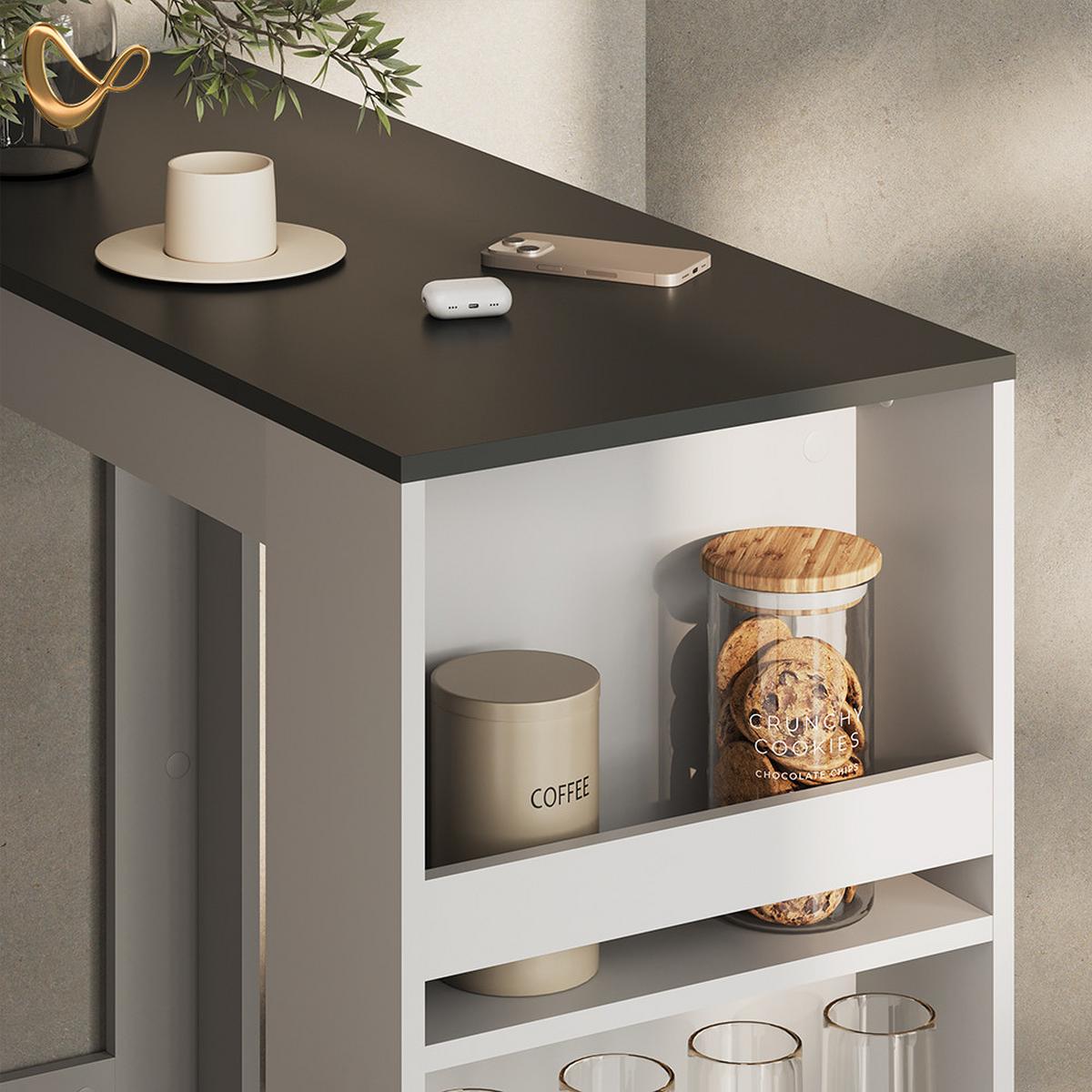 BARTISCH Regusa Weiß/Anthrazit 45 x 110 cm - Anthrazit/Weiß, Holzwerkstoff (110/45/106cm) - Livinity®