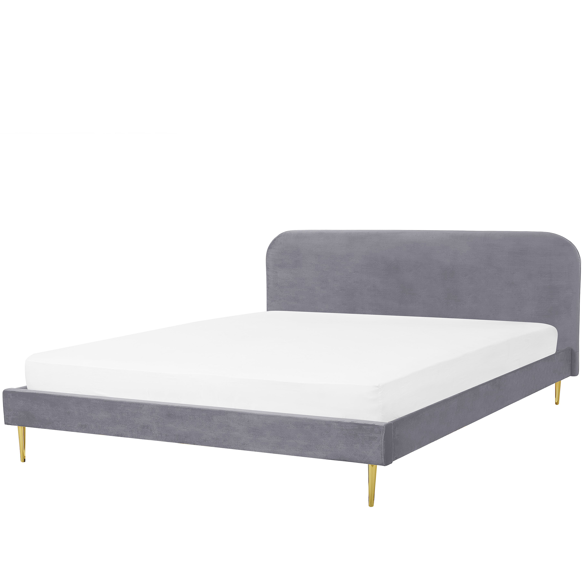 POLSTERBETT 180/200cm Grau Flayat - Grau, Textil (180/200cm) - Beliani