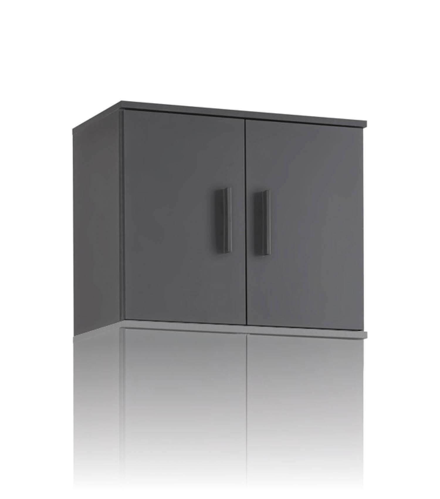 MEHRZWECKSCHRANK AUFSATZT Der Turm - Anthrazit, Holzwerkstoff (60/50/34.5cm) - Mokebo