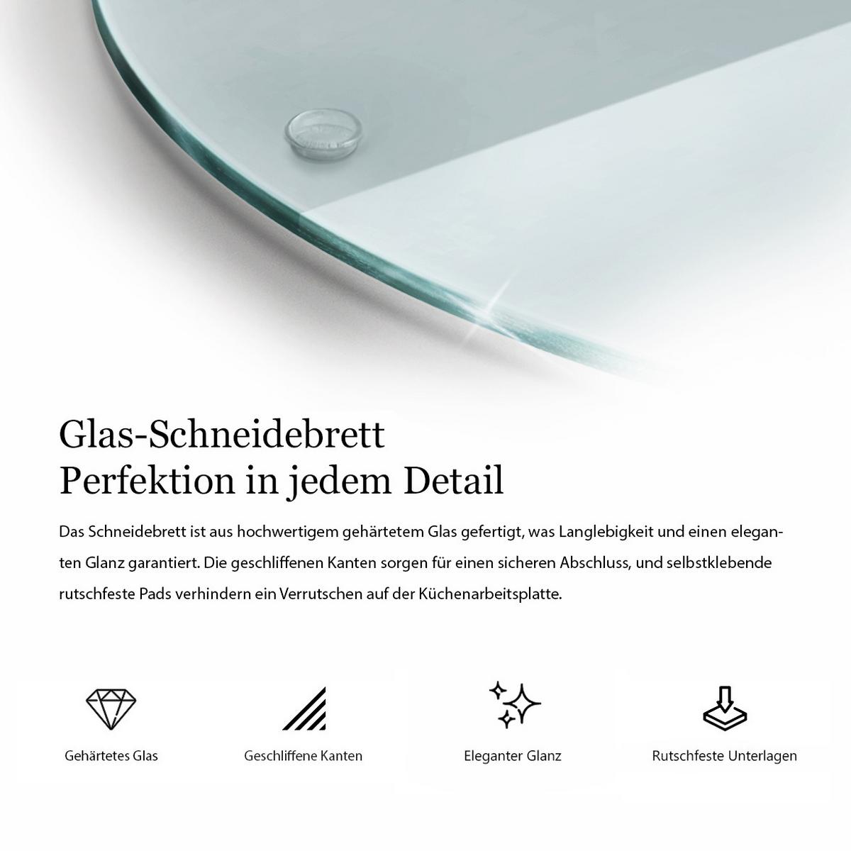 GLASPLATTE fi30cm Transparent - Transparent, Glas (30/30/0.4cm) - Wallfluent