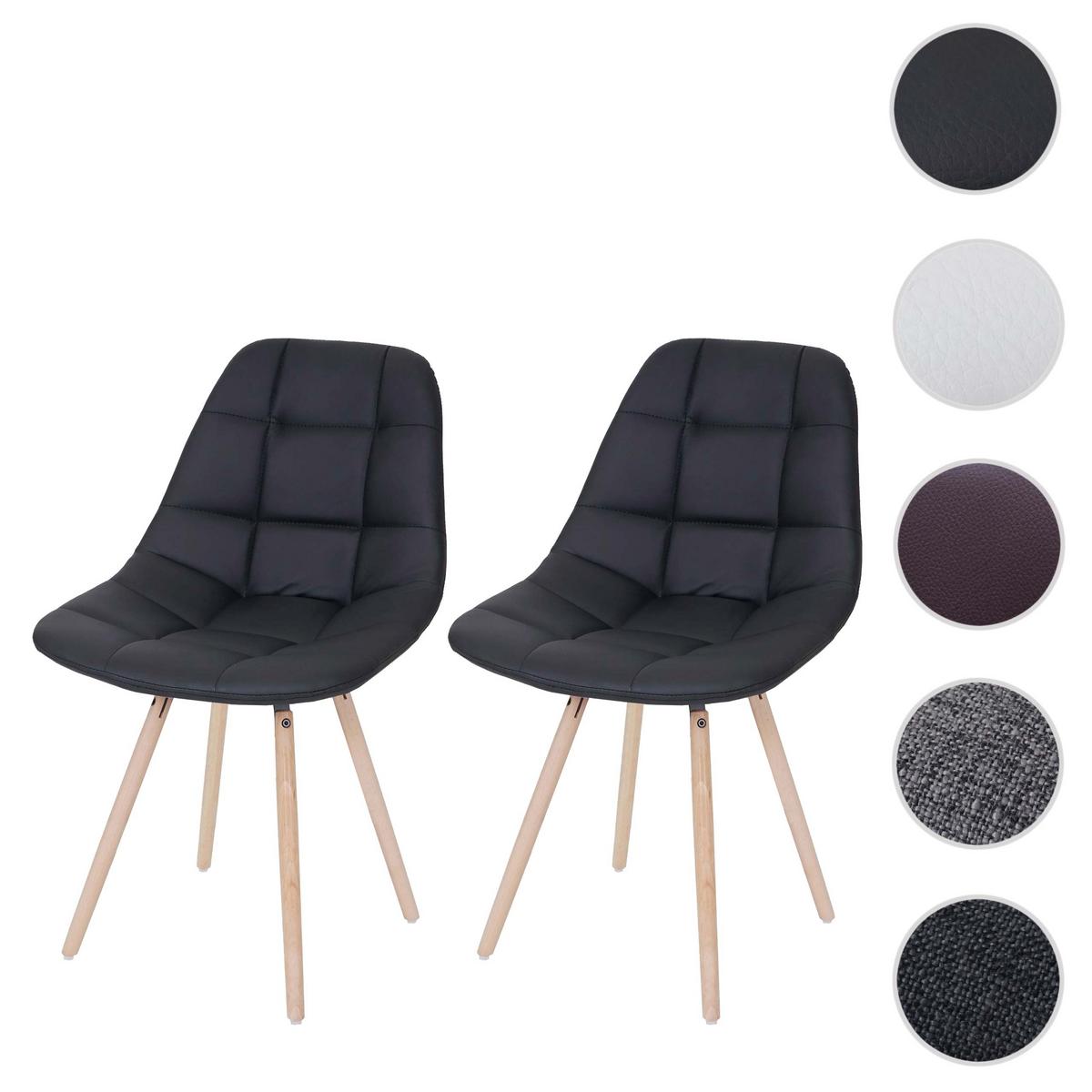 ESSZIMMERSTUHL I Schwarz 2er-Set - Schwarz, Textil (47/82/53cm) - MCW