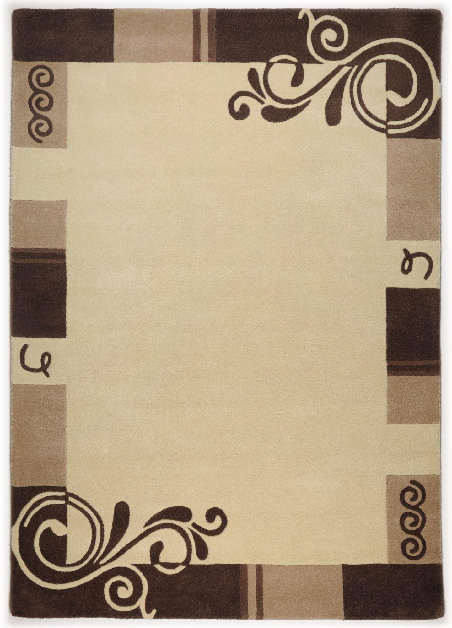 HANDTUFTTEPPICH Hawai 70x140 cm - Beige, Textil (70/140cm) - THEKO