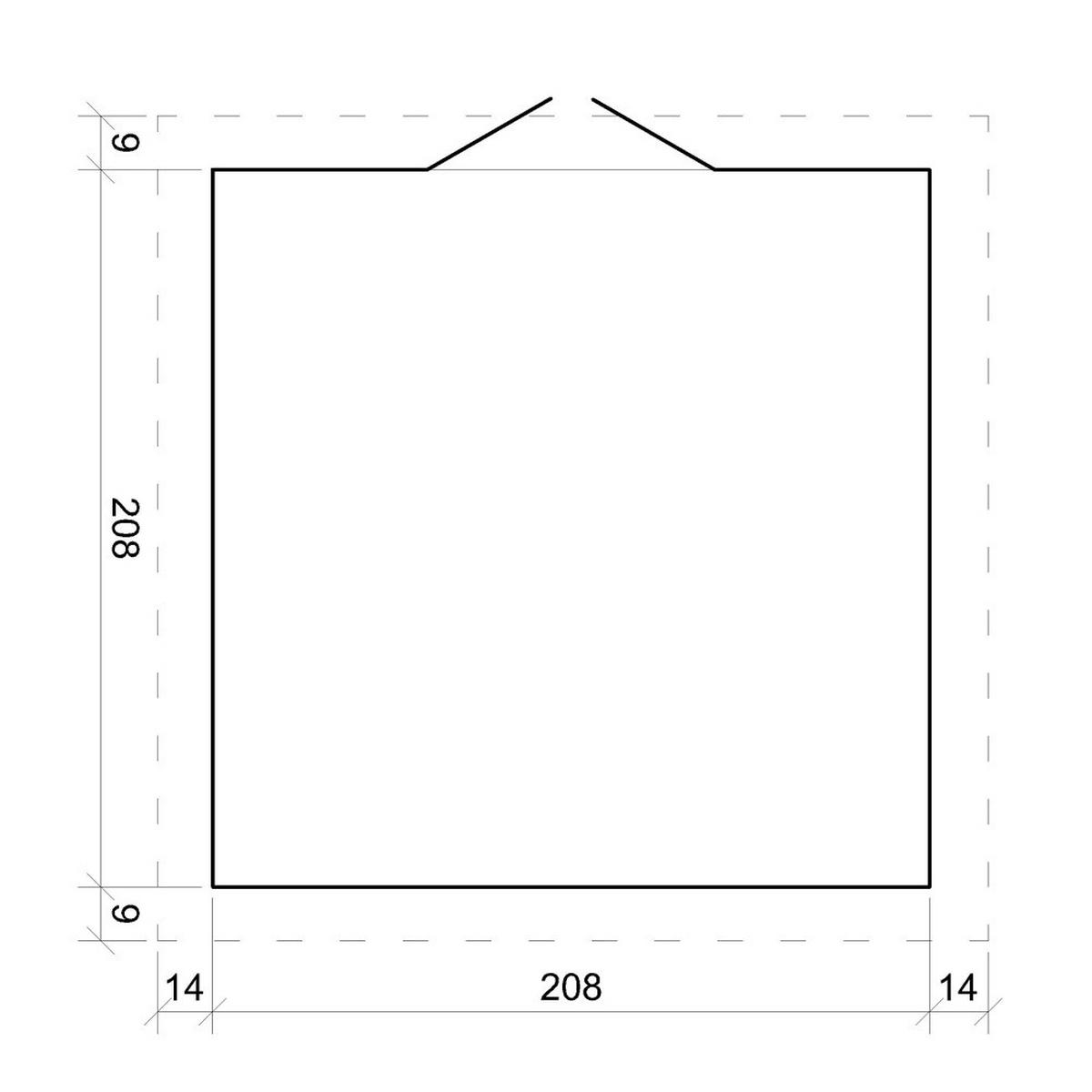 HOLZHAUS GARTENHAUS mit imprägniertem BodenB236xL226xH218 cm/ 4.33 m2 - M369C+M369G - Beige, Holz (220/224/226cm) - Timbela
