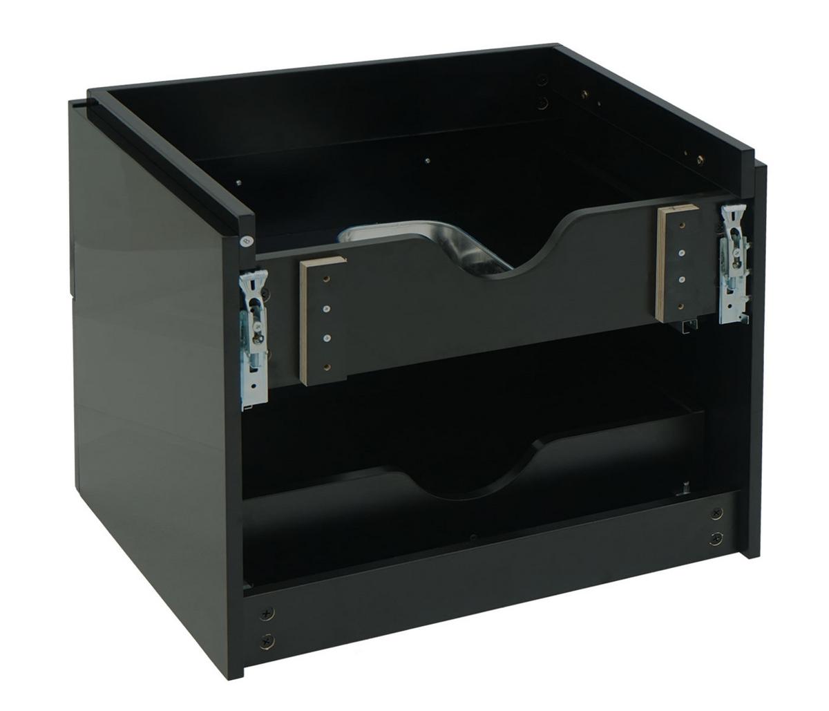 WASCHBECKENUNTERSCHRANK PREMIUM Schwarz - Schwarz, Holz (59/50/46cm) - MCW